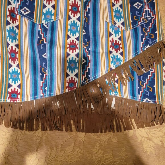 Aztec Influenced Suede Skirt Set - Picture 8 of 16